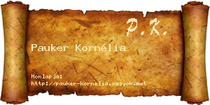 Pauker Kornélia névjegykártya